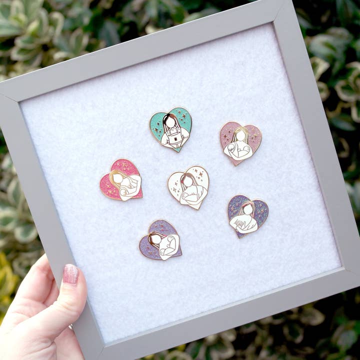 T & Belle – wholesale Picture frame – Grey Enamel Pin Display Frame - 2 sizes3