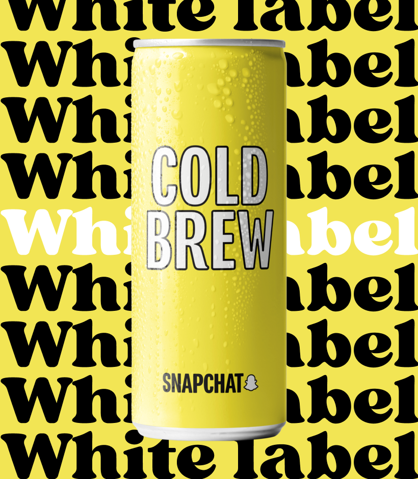 Café 124 srl - Venta al por mayor Café helado/infusiones frías - Cold Brew White o Marca Privada, lata 25 o 20cl1