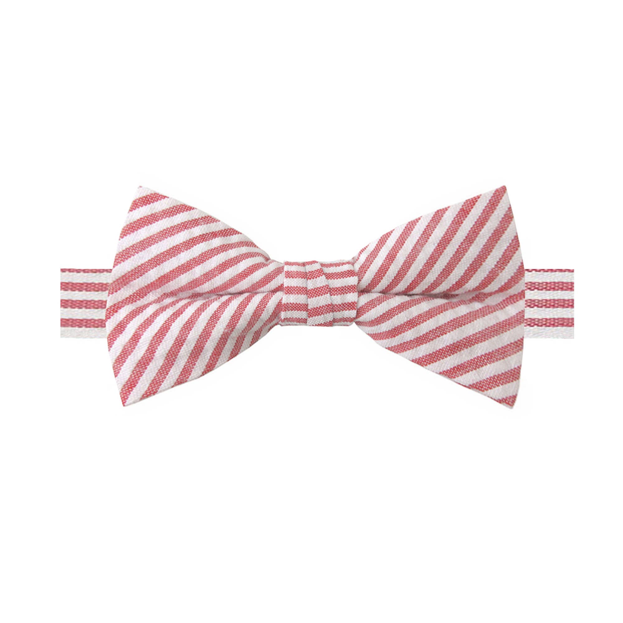 Jacob Alexander - Wholesale Bow Tie - Men's - Men's Seersucker Striped Bow Tie7