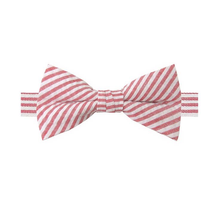 Jacob Alexander - Wholesale Bow Tie - Men’s - Men's Seersucker Striped Bow Tie7