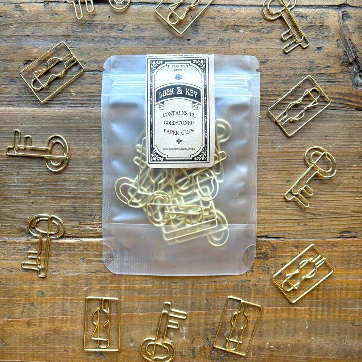 The Creeping Moon – wholesale Paperclip – Lock & key paper clip set1