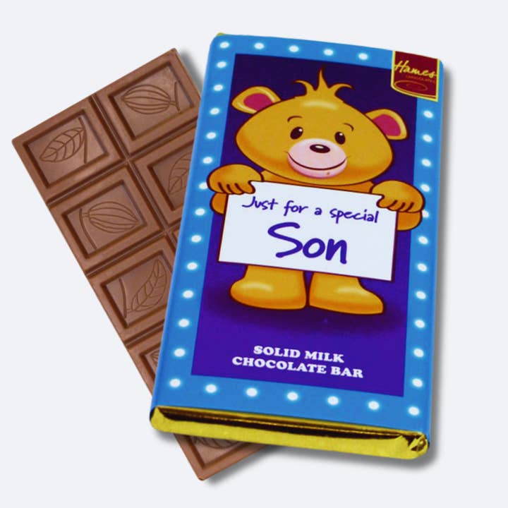 Special Son Milk Chocolate Bar for wholesale by Hames Chocolates