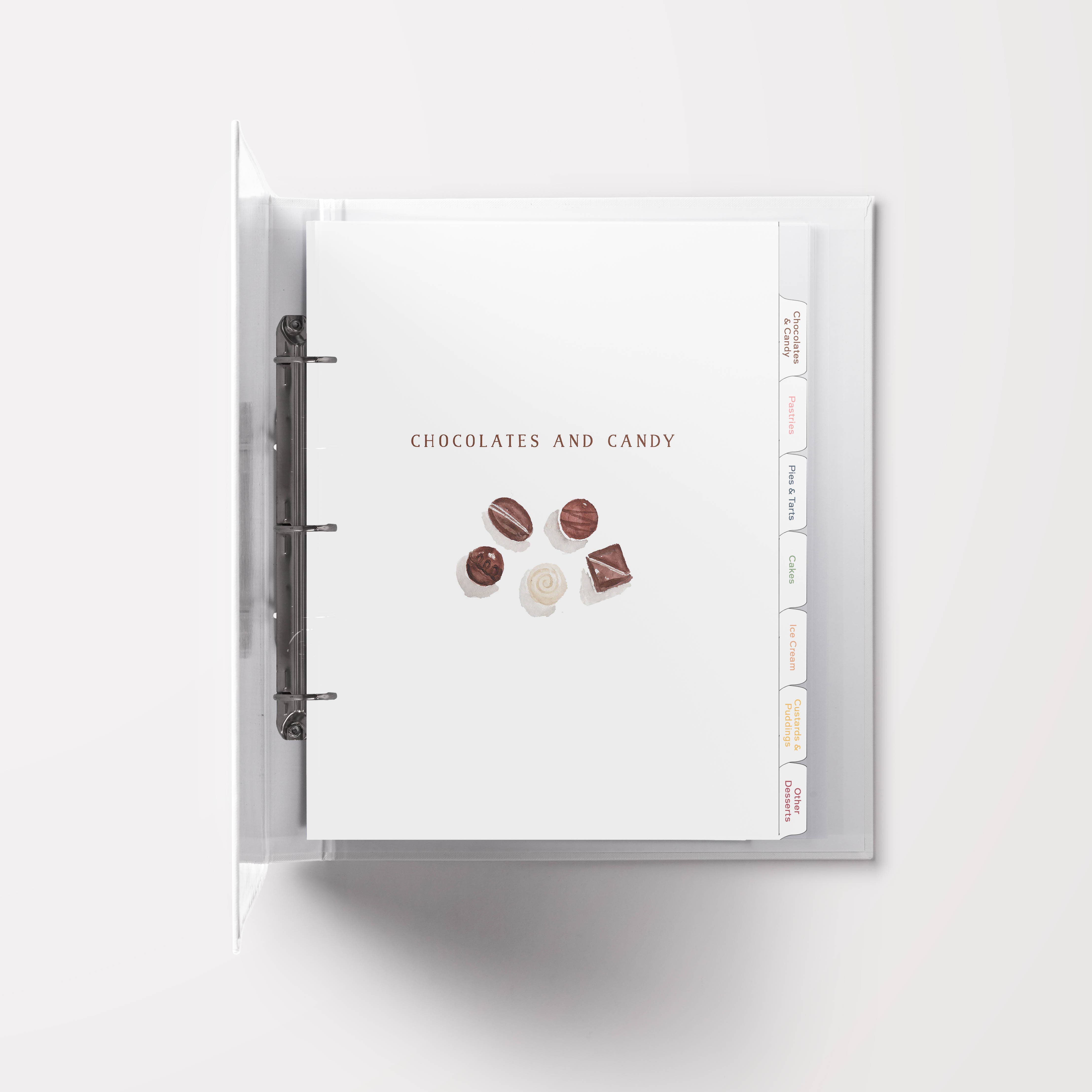 The Illustrated Life – Großhandel Ordner – Dessert-Rezept-Binder-Index Tab Teiler2
