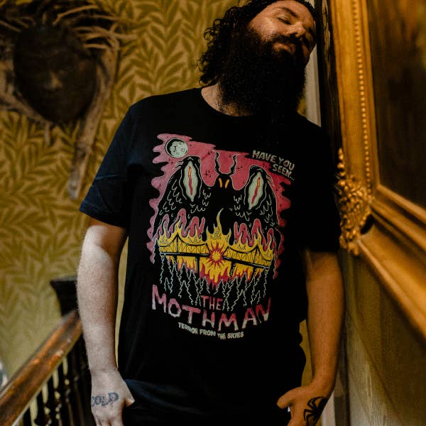 Wicked Clothes - Wholesale Screen Printed T-Shirt - Men's - 'Mothman' Shirt