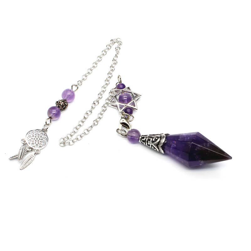 Gemcohub - Vente Attrape-rêve - Pendentif attrape-rêves à pendule double diamant5