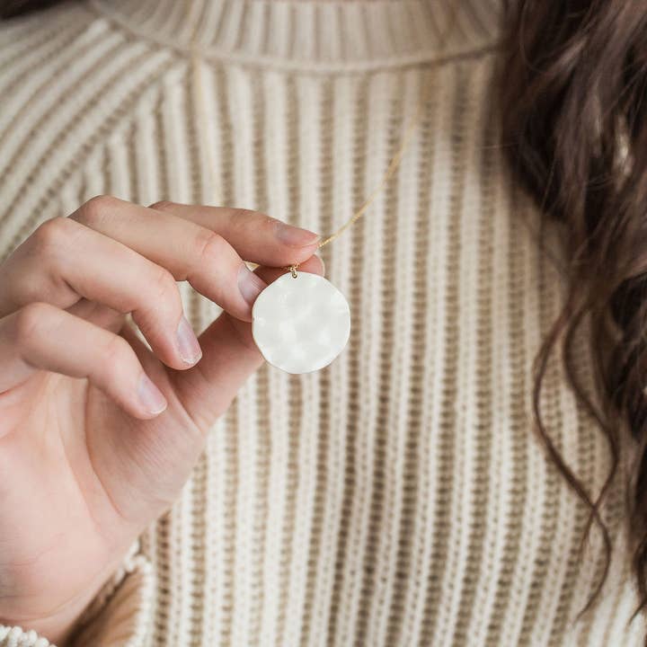 Jenna Vanden Brink Ceramics - Wholesale Pendant/Charm Necklace - Sun and Moon Necklace (large)2