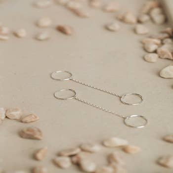 Tiny Hoops, Sterling Silver / 9mm by Hello Adorn