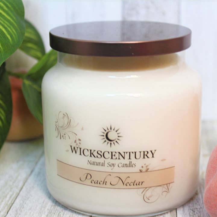 Peach Nectar - 20 oz Platform Candles for wholesale by Wickscentury's Natural Soy Candles
