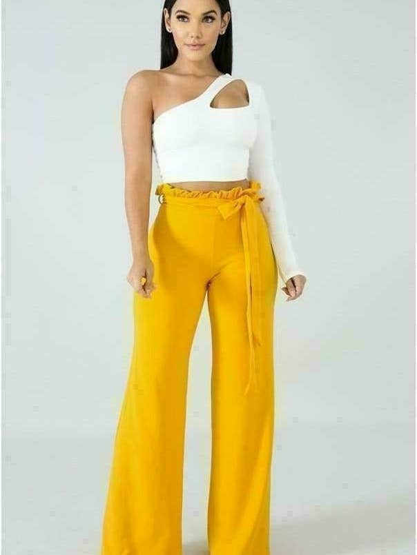 CALÇAS FOLHADAS por atacado de La'Chelle Boutique Wholesale