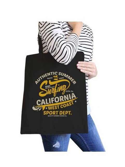 Authentic Summer Surfing California Canvas Bag for wholesale by 365 In Love