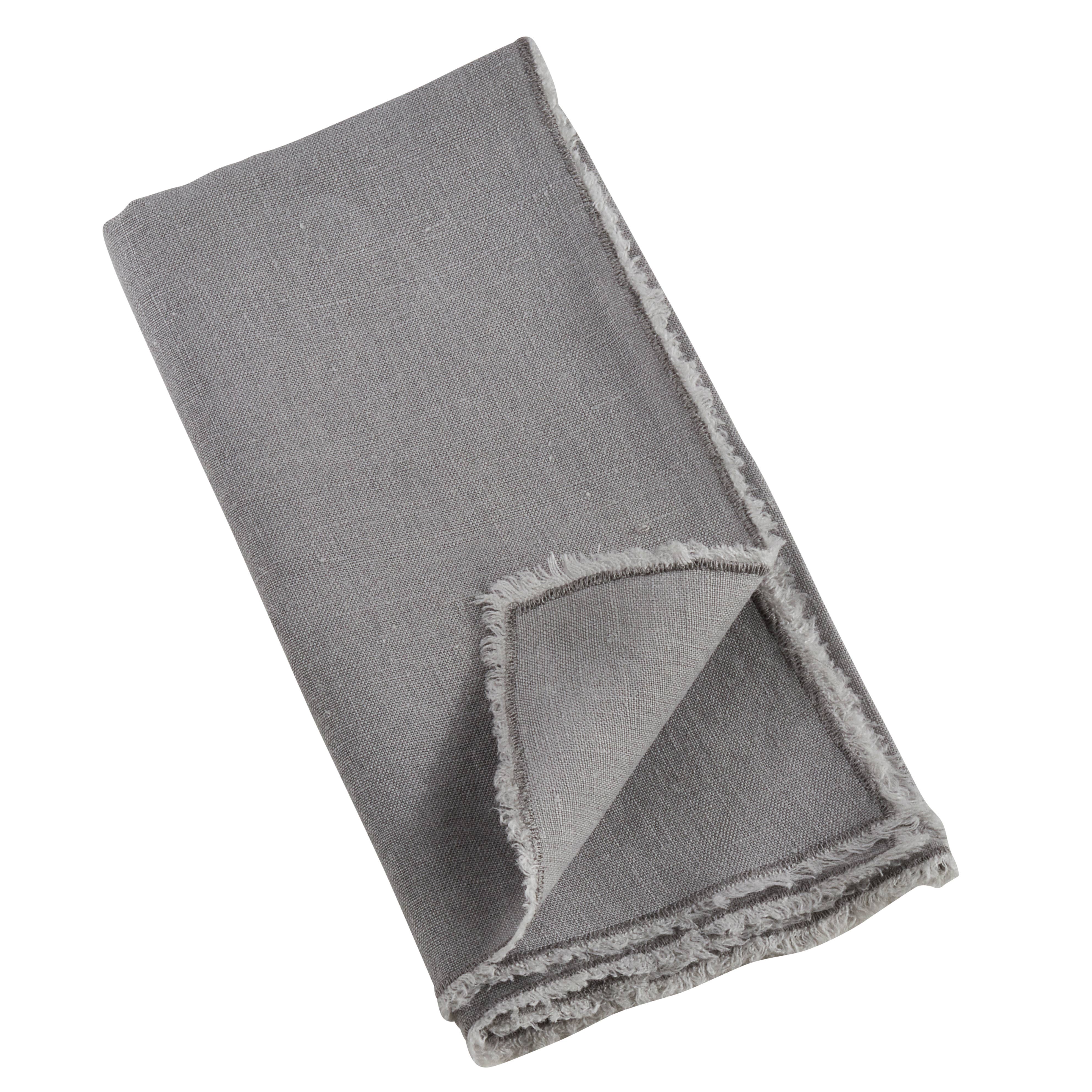 Saro Lifestyle – wholesale Dinner & cloth napkin – Fringed Design Stone Washed Napkin2