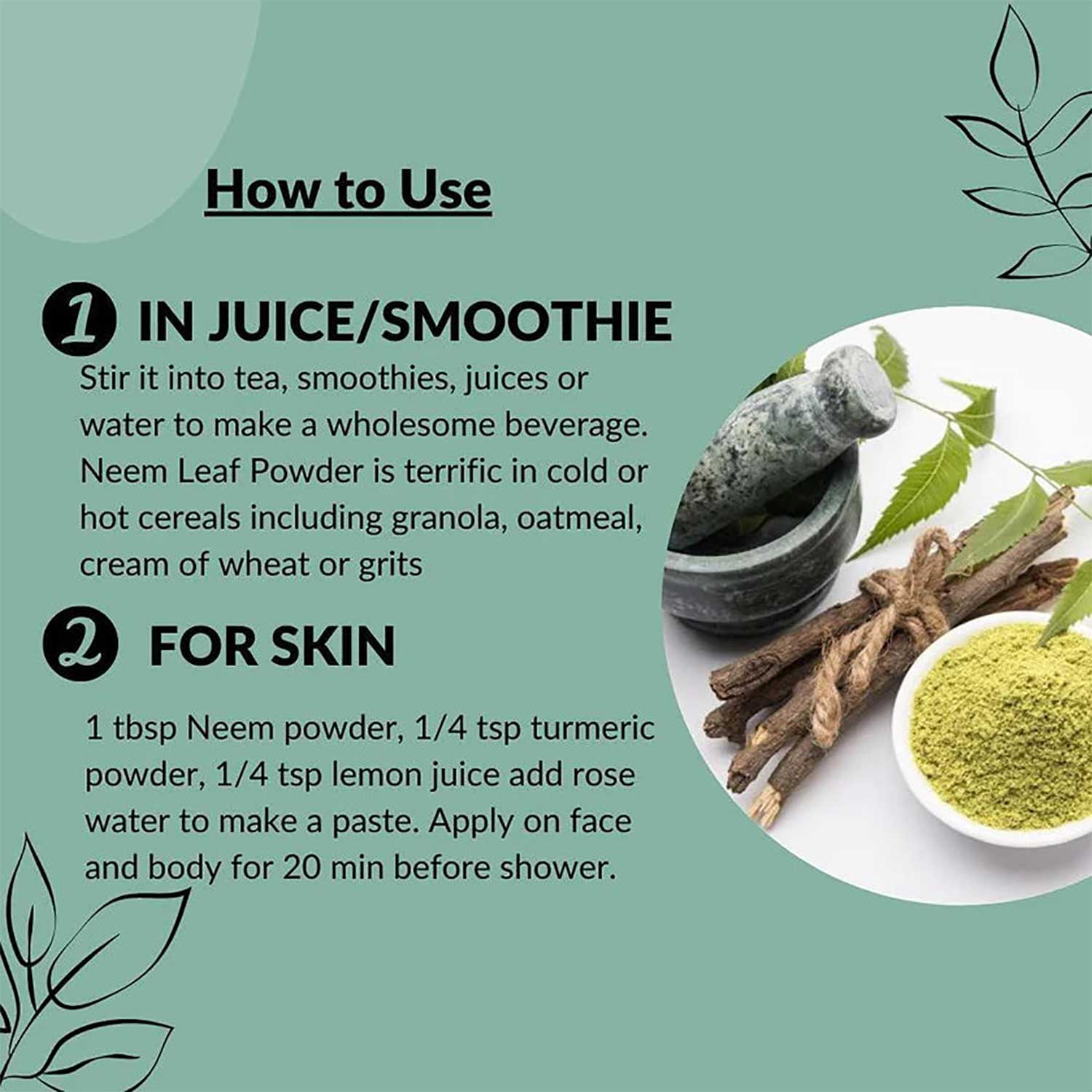 Natures Basket - Wholesale Protein/Superfood Powder - Nature's Basket Neem (Azadirachta Indica) Powder 227g3