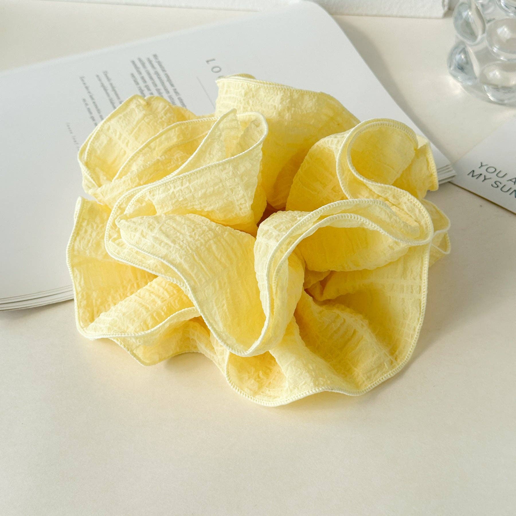 WEST AUSSIE SUPPLIES - Wholesale Scrunchie - Women's - GIFTY - Solid Color Ruffled Scrunchie (4-Layer Design)3