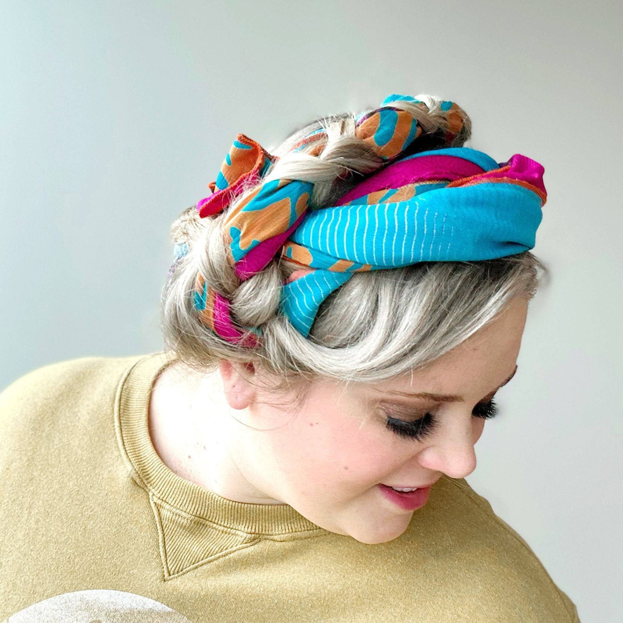 Darn Good Yarn - Wholesale Scarf - Women's - Reclaimed Sari Medley Scarf7