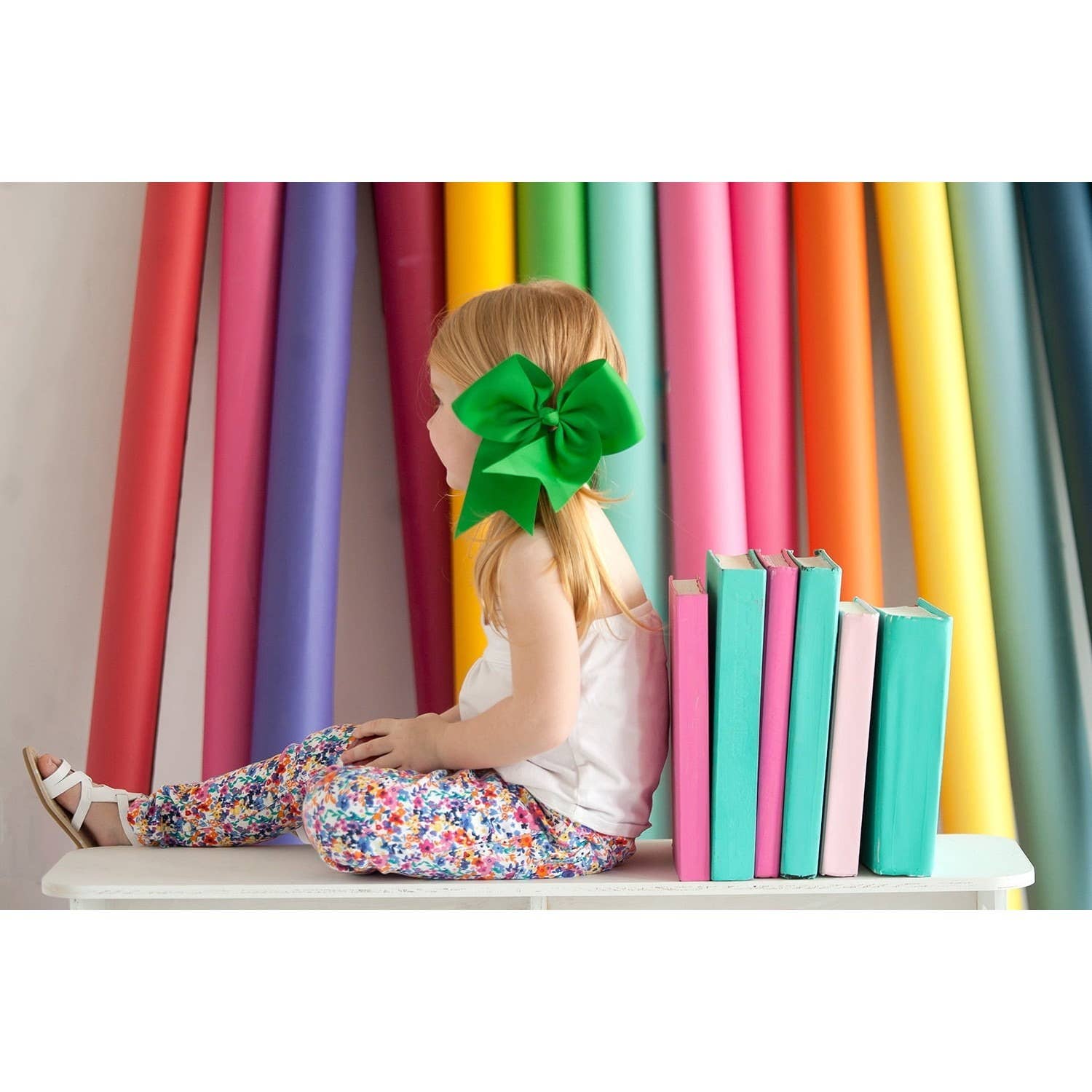 Wholesale Boutique - Wholesale Hair Bow - Kids - Green Hair Bow3