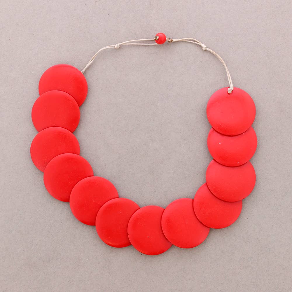 Sonata – Colar com missangas/pérolas por atacado – Gargantilha Contas Medalhas Madeira4