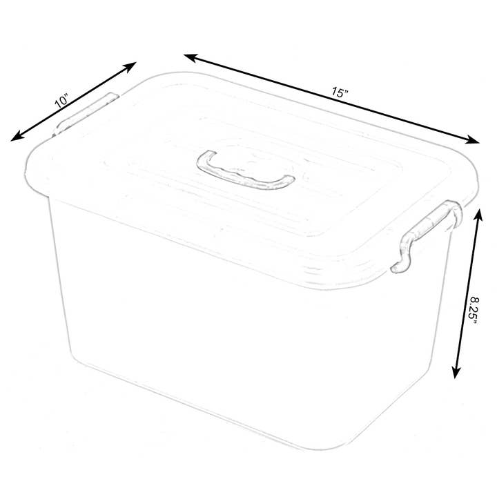 Quickway Imports - Wholesale Food Storage Container - Large Clear Storage Container With Lid and Handles-Set of 65