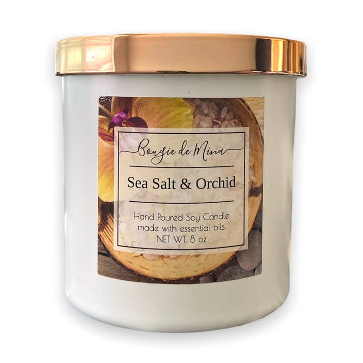 Sea Salt & Orchid 8 oz for wholesale by Bougie de Mina
