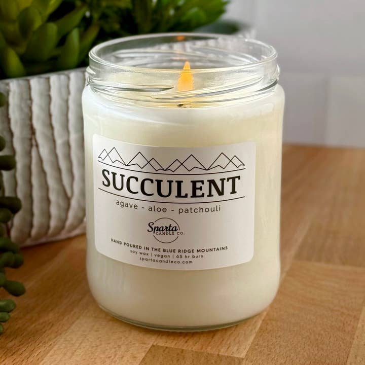 SUCCULENT CANDLE for wholesale by Sparta Candle Co.