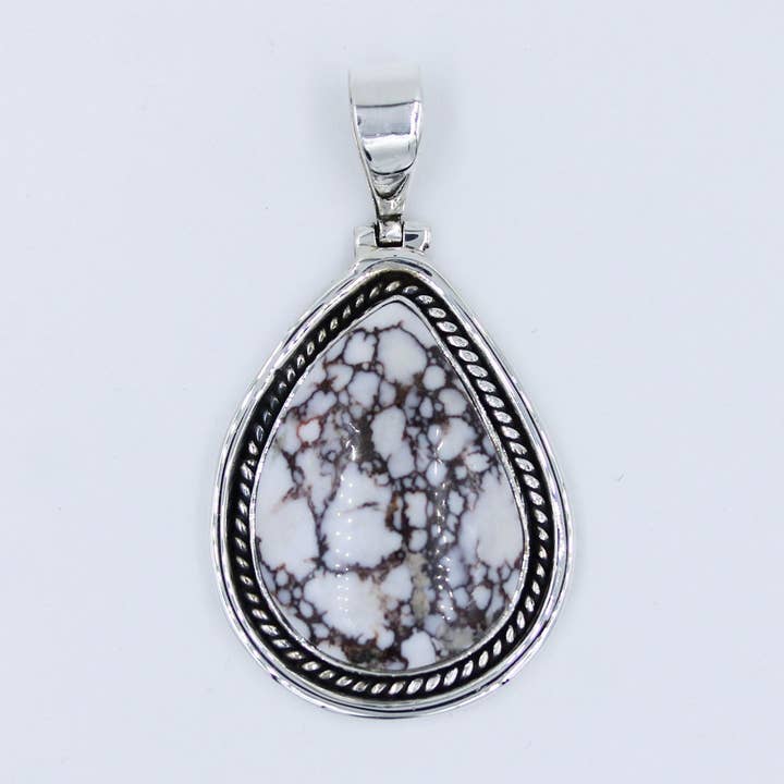 Ciondolo in diaspro Wild Horse in argento Sterling 925 per la vendita all'ingrosso da parte di Silvex Jewelry