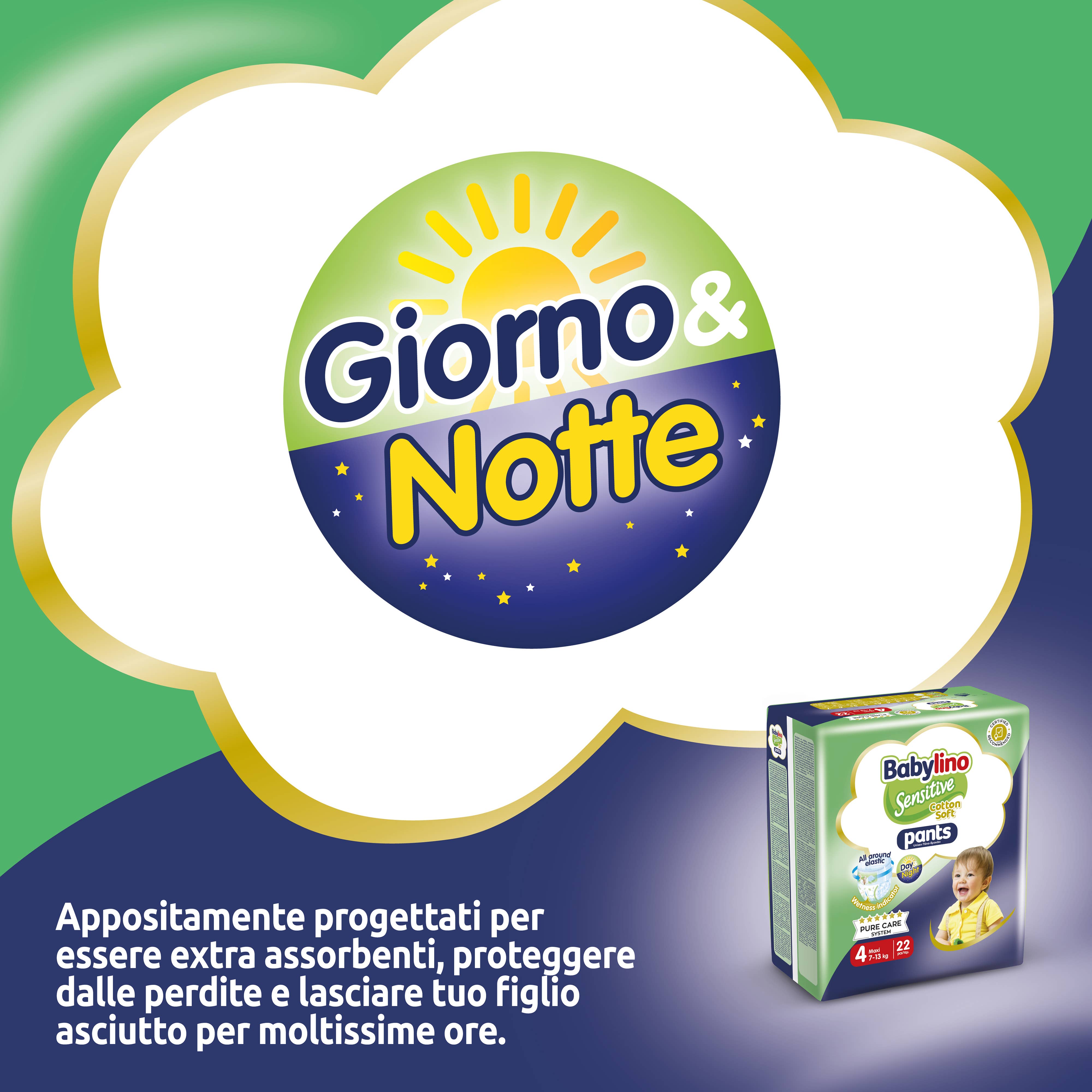 Babylino – Großhandel Windel (nicht aus Stoff) – Baby – Babylino Sensitive Cotton Soft, Windelhöschen Größe 4, 22 Stück2