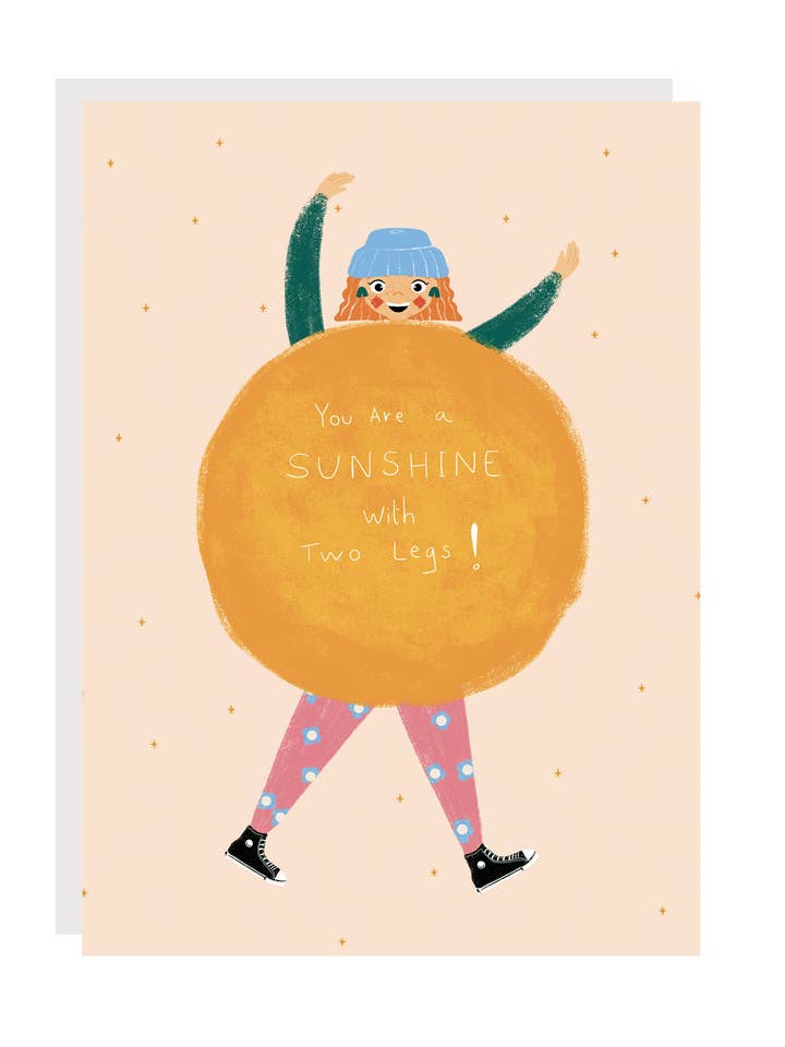 Greetings cards - You are a SUNSHINE with two legs for wholesale by Citron et Miel