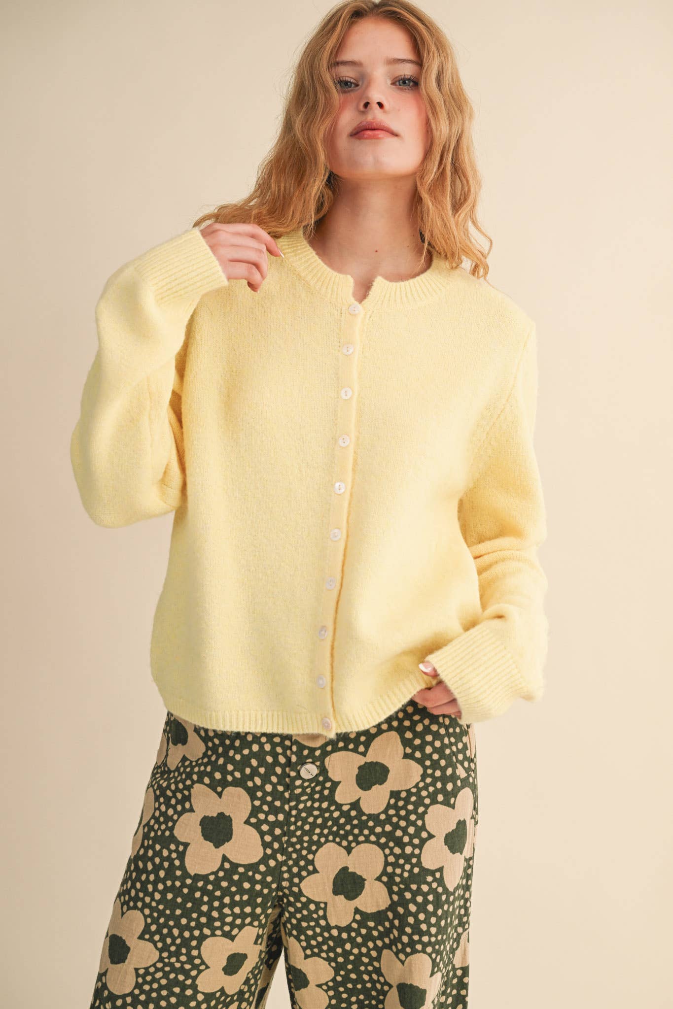 &MERCI - Wholesale Cardigan - Women's - MARLED KNIT SWEATER CARDIGAN MSW1124841