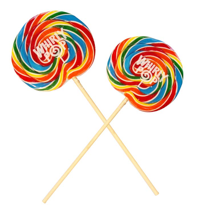 WHIRLY POP RAINBOW LRG 18 / 10 oz. 6.50" for wholesale by Candy Barn Express