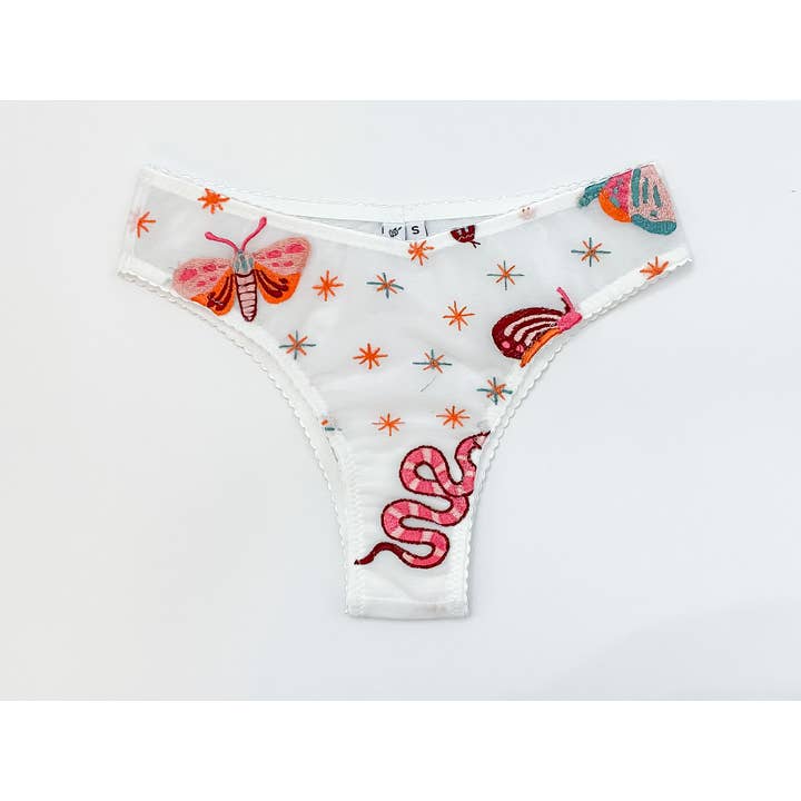 Low Rise Brazilian Panty: White witch for wholesale by Jordan de Ruiter