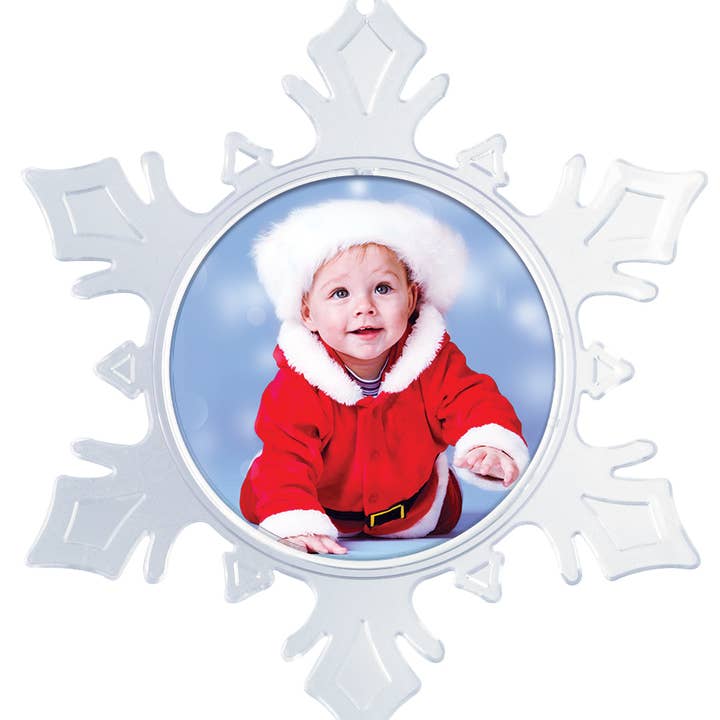 Ornamenti fotografici a forma di fiocco di neve per la vendita all'ingrosso da parte di Neil Enterprises