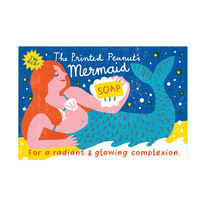 Mermaid Rose Geranium Natural Handmade Soap Bar for wholesale by The Printed Peanut Homeware & Stationery