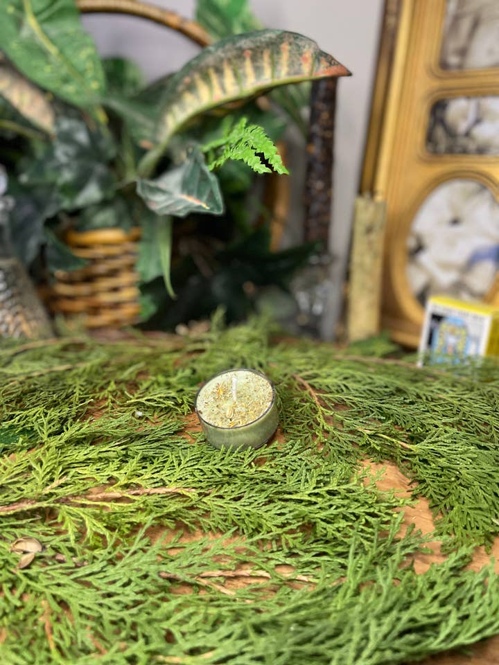 Money Intention Tea Light for wholesale by Wholesomeology