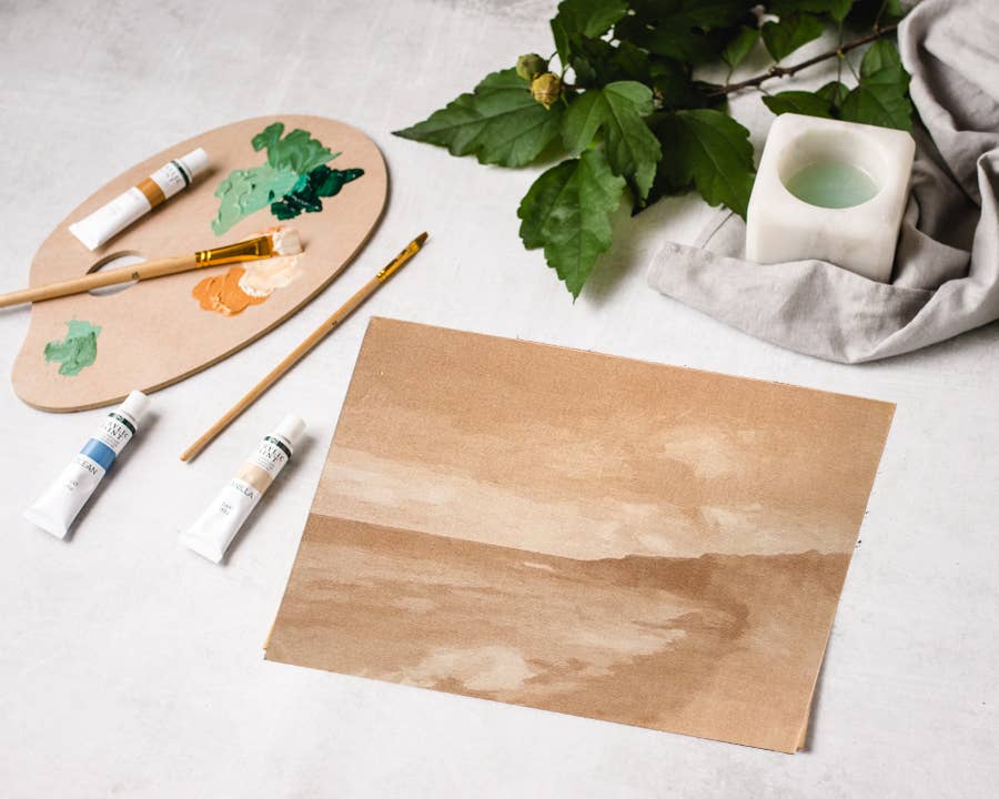 Cate Paper Co. - Vendita all'ingrosso Kit per lavoretti fai da te - Kit di pittura Seashore Path, kit di pittura impressionista1