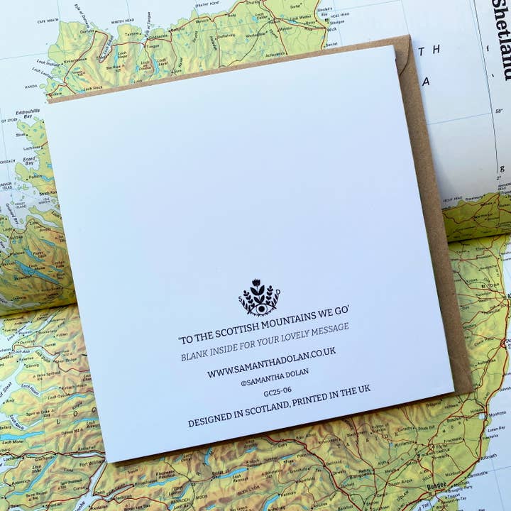 Samantha Dolan - Wholesale Everyday Greeting Card - To the Scottish Mountains We Go Greeting Card 3