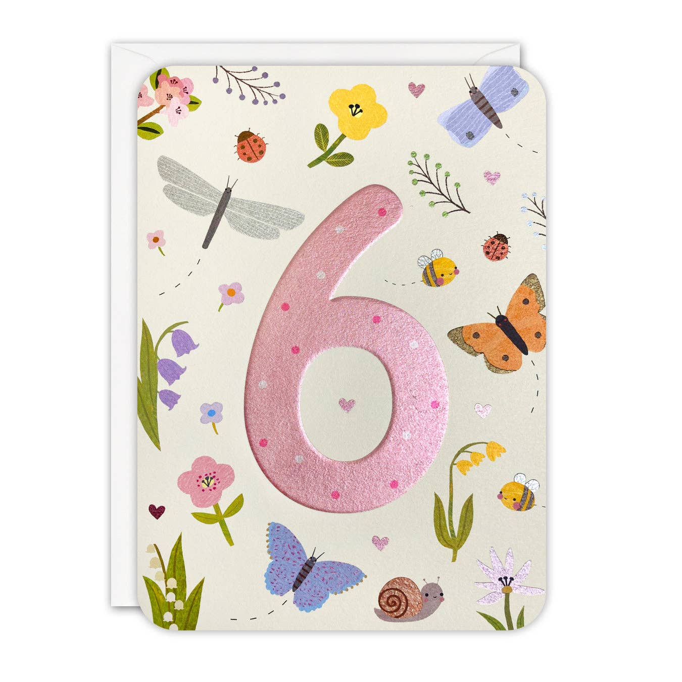 James Ellis – wholesale Birthday card – Age 6 Butterflies Children's Birthday Card - Sprouts0