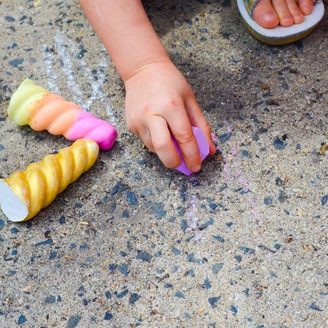 TWEE made for little hands - Wholesale Chalk - RAINBOW UNICORN HORN | HANDMADE SIDEWALK CHALK | BEST SELLER