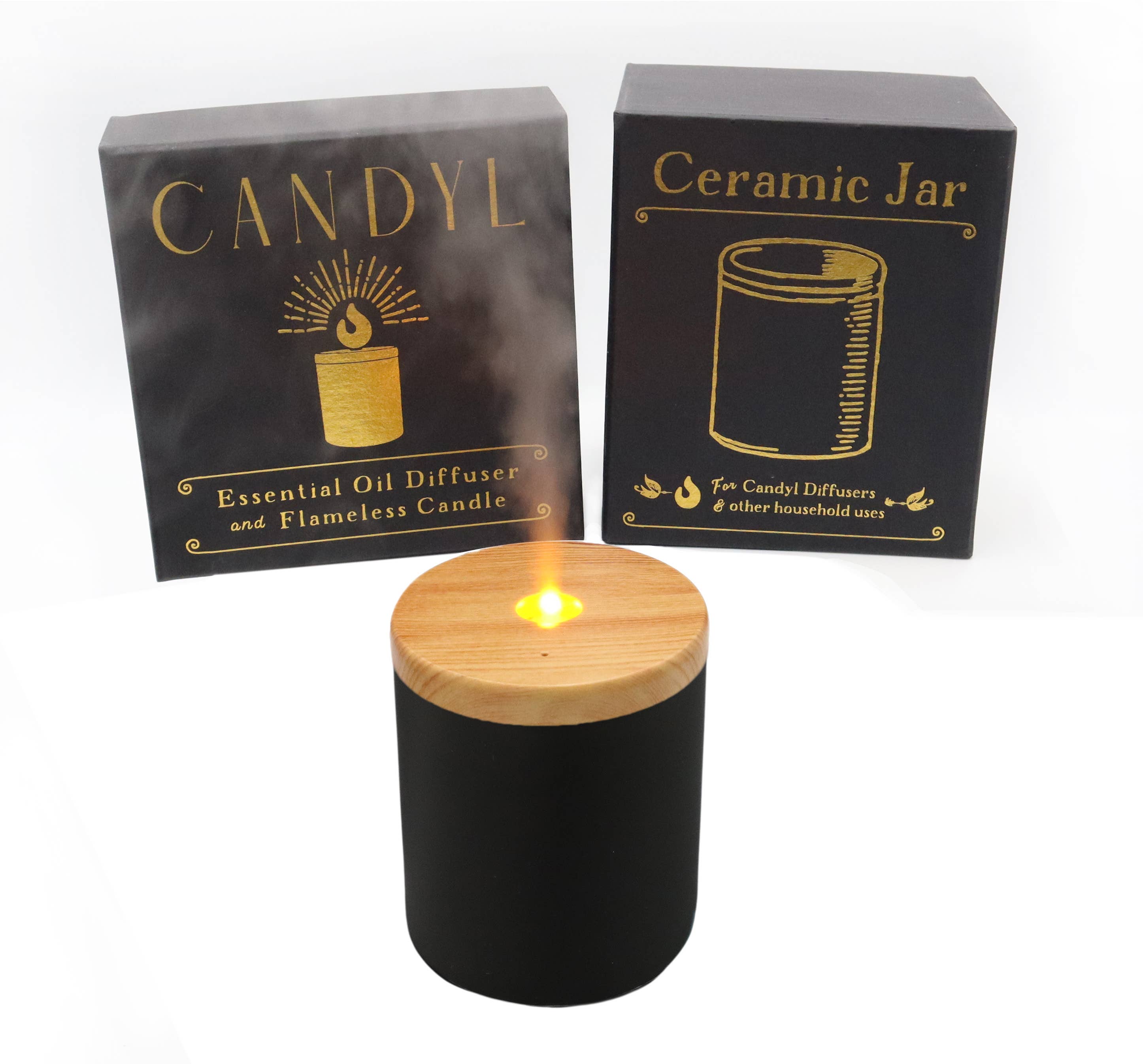 Candyl - Vente Diffuseur électronique - Diffuseur d'Huiles Essentielles Candyl avec Flamme de Lumière de Bougie4
