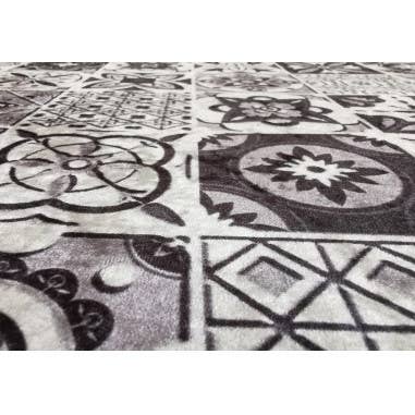 Mani Textile - Wholesale Rug Pad - Black Cement Tile Kitchen Rug1