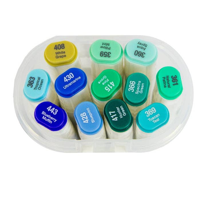 Tonic Studios – wholesale Marker – Nuvo - Marker Pen Collection - Sea & Skies - 12 Pack - 526n1