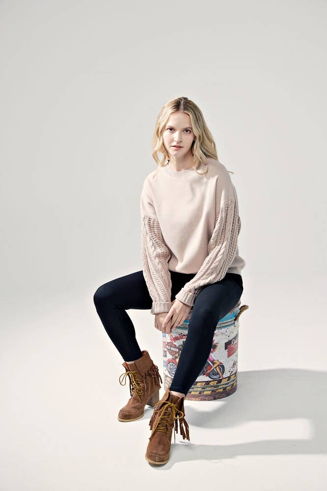 noflik – wholesale Knitted jumper – Women′s – INT1031 Cable Slve Sweater- 6pcs Pack $5.75/unit (72%OFF)12