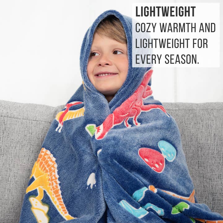 Imagery Socks - Wholesale Bedding Blanket - Kids & Baby - Glow in the Dark Dinosaur Blanket