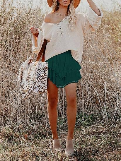 Suhkasana - Wholesale Skirt - Women's - Women's High-Waist Layered Cake Skirt – Summer Casual Mini Skirt26