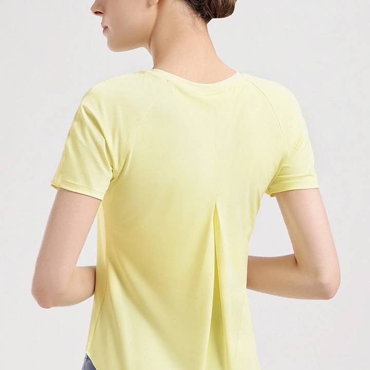 ELKLENS – wholesale Athletic top – Women′s – Loose Cool Feel Yoga Clothing Ruched Back Fitness Clothing7