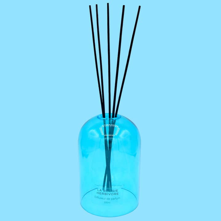 Diffusore in vetro a goccia "Blu" 200 ml per la vendita all'ingrosso da parte di LA BOUGIE HERBIVORE