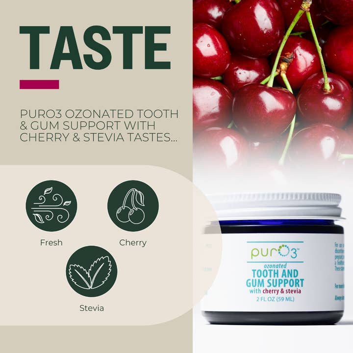 PurO3 - Wholesale Mouthwash - PurO3 Tooth and Gum Support (Cherry/Stevia)