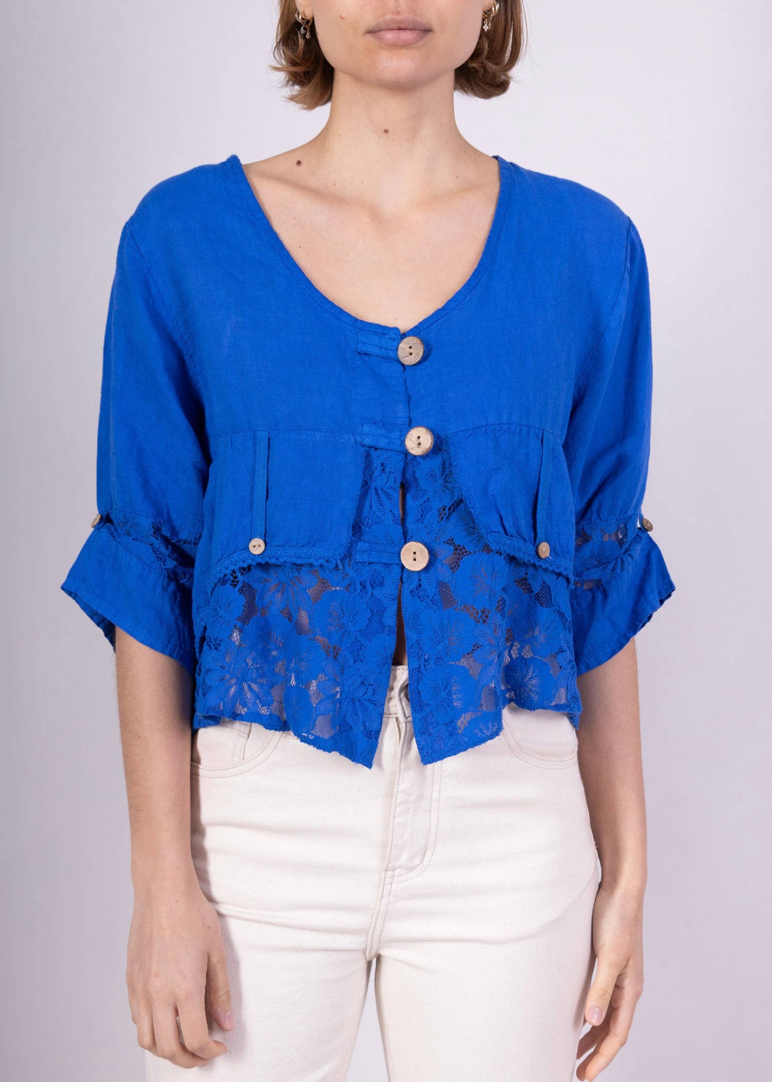 LINEN & COTTON HOUSE - Wholesale Jacket - Women's - VEST IN LINEN 9207 SPRING SUMMER28