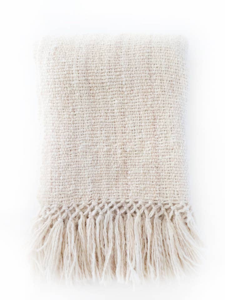 Poncho - 100% lana de llama - Natural para venta al por mayor de The Andes Project