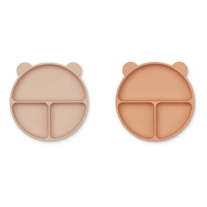 Baby bear divider plates silicone single for wholesale by Tiipi