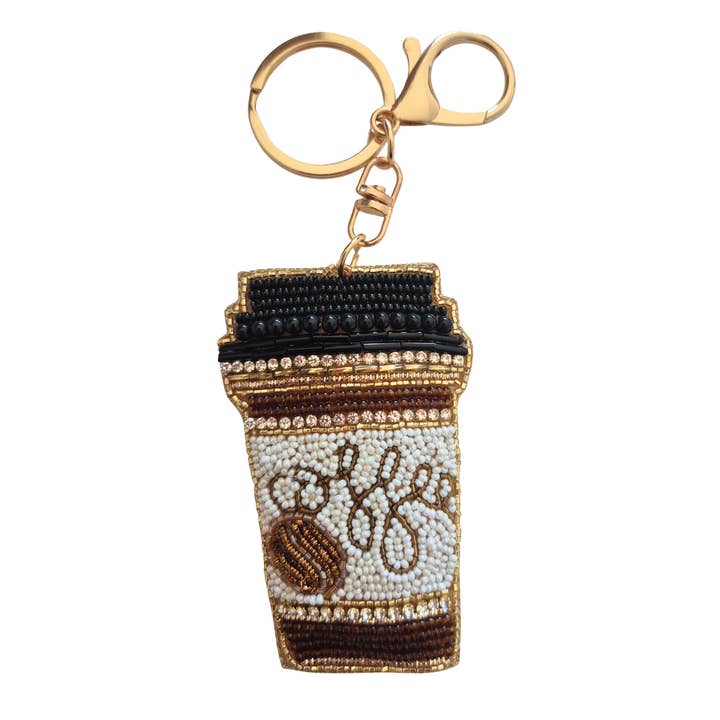Beaded Keychain Coffee K39504 for wholesale by ZODA