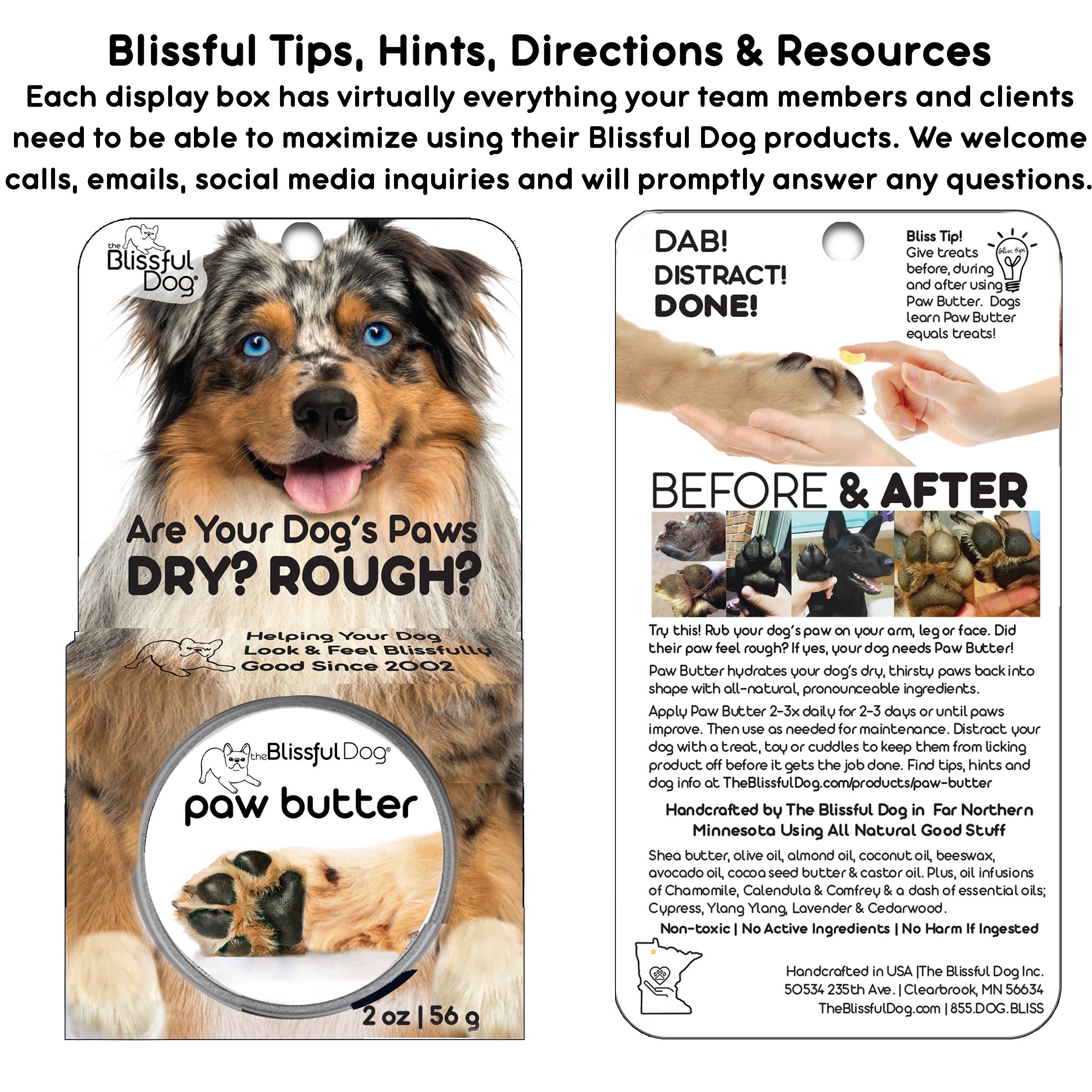 The Blissful Dog – wholesale Pet grooming aid – Dog – Hanging Boxes of Bliss Combo 1 - 24-2oz Tins in Boxes3